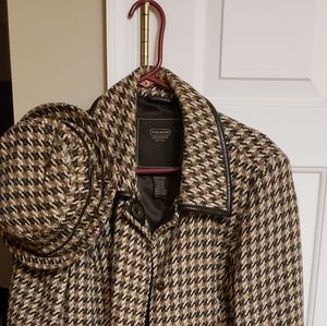 Women's Coach Trench Coat With Matching Hat